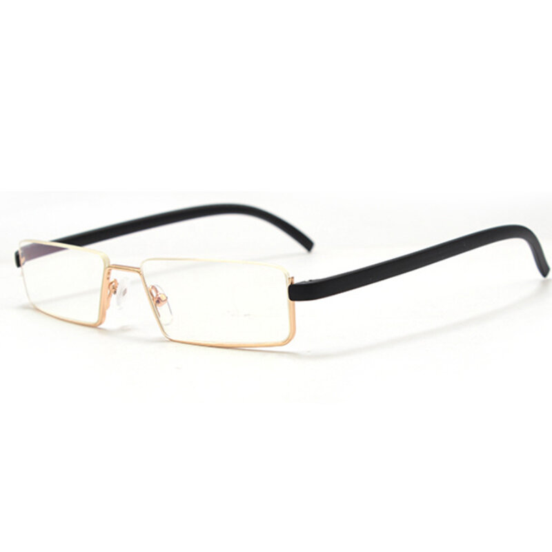 Crsd óculos de leitura unissex, meia armação, leve e confortável, lentes de resina, dobrável, para presbiopia