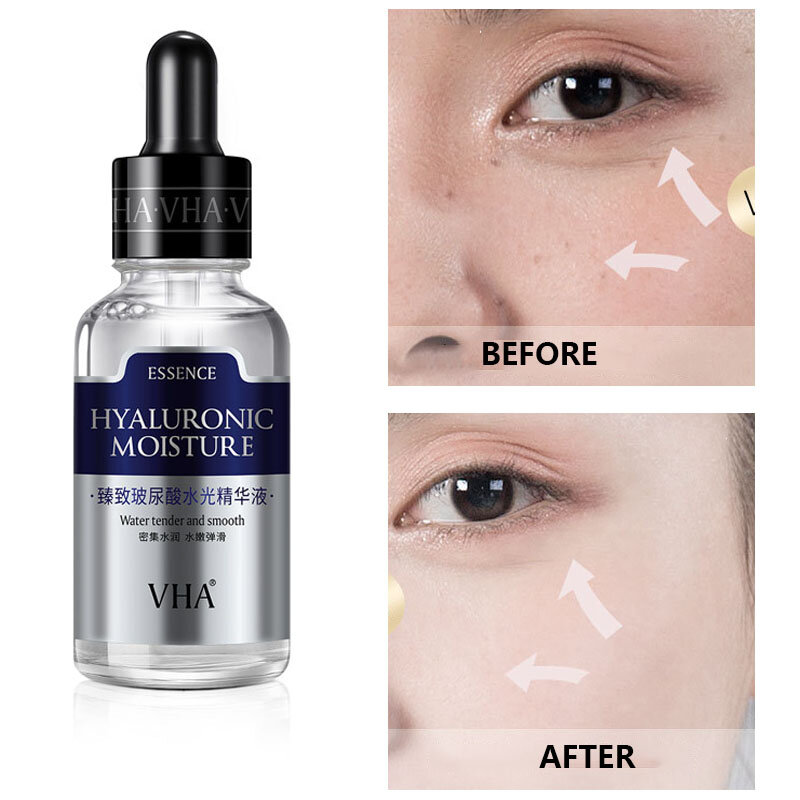 30ML esencja twarzy kwas hialuronowy olejek nawilżający kontrola rozjaśniający kolor skóry Anti-aging kurczyć porów Anti-sucha skóra pielęgnacja
