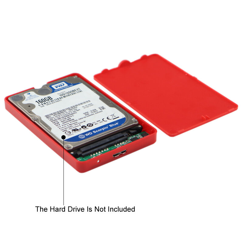 Caja de disco duro externo portátil de 2,5 pulgadas, carcasa USB 3,0 a SATA III, 6Gbps, 2,5 pulgadas, compatible con UASP