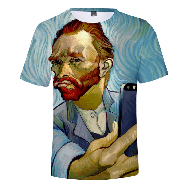 Van Gogh – T-shirt manches courtes pour homme et femme, Streetwear, décontracté, à la mode, avec impression 3D
