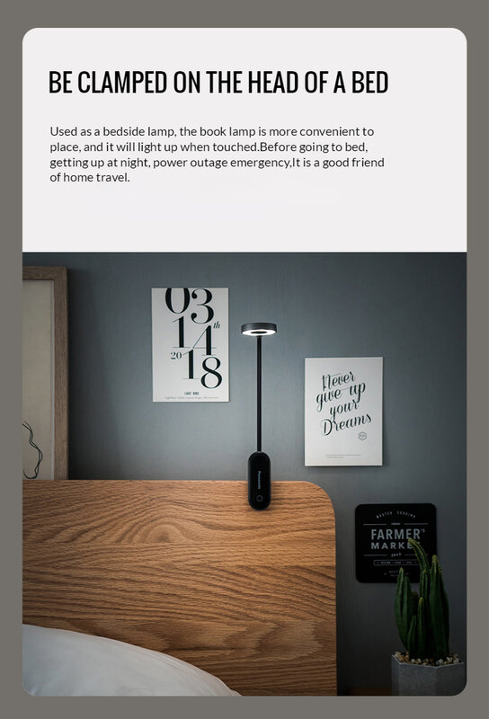 Led Boek Licht Mini Draagbare Clip-On Flexibele Book Lamp Adsorptie Leeslamp Voor Reizen Slaapkamer Boek Reader