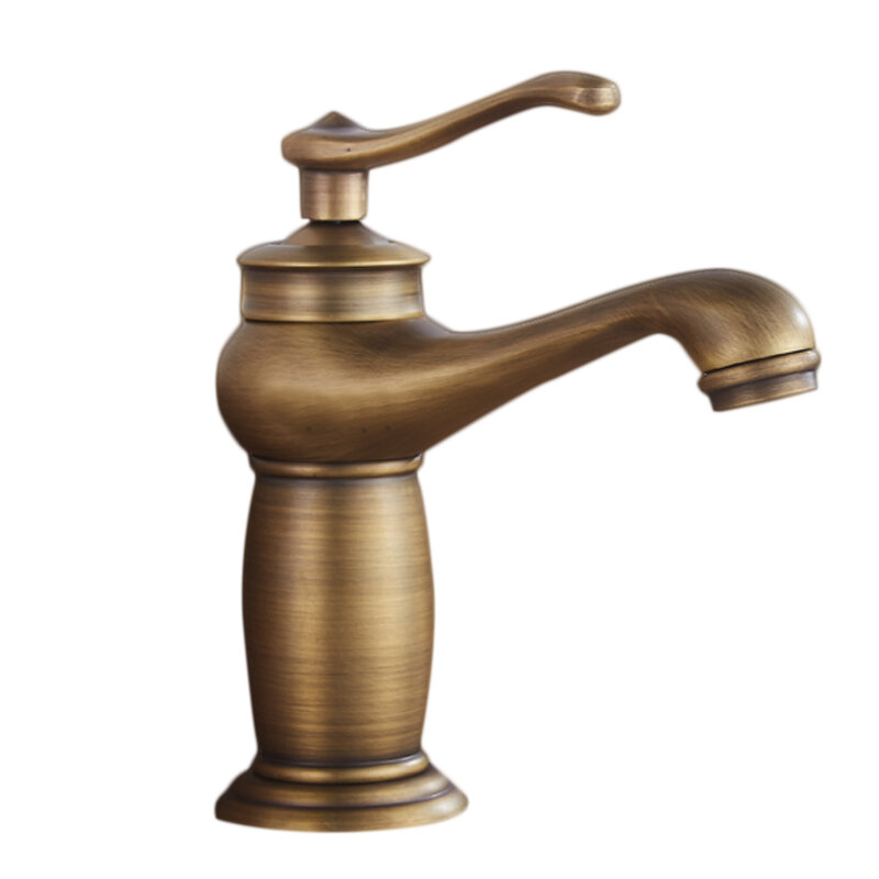 Torneira de bronze para banheiro com misturador, acabamento antigo de bronze para pia de cozinha e banheiro