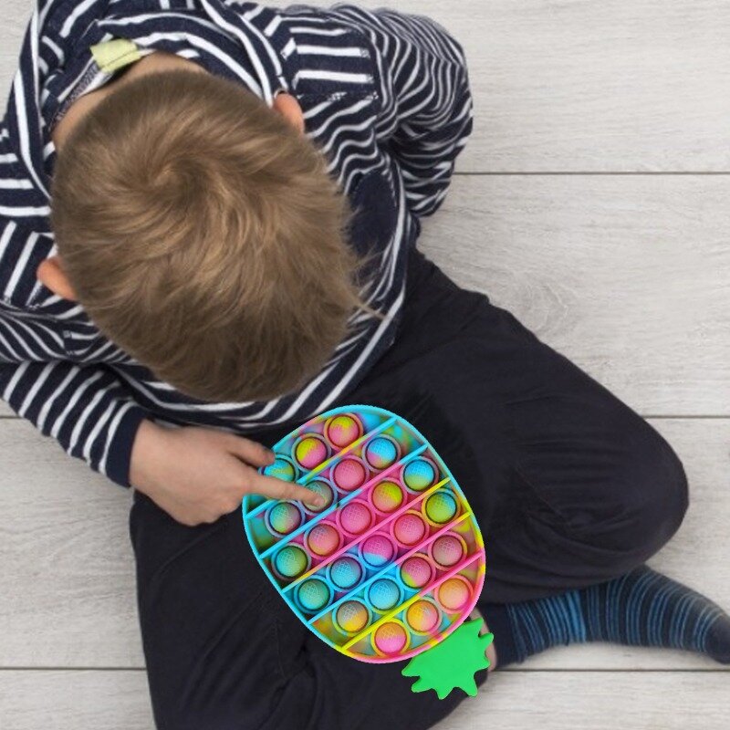 Zabawki typu Fidget Bubble Square antystresowy nowy Push Bubble śmieszne zabawki na ręce ananas reliever stres dla dorośli i dzieci edukacja