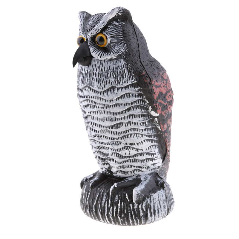Realistic Owl Decor Statue Hand-Painted Garden Protector, Scares Away Squirrels