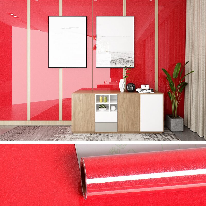 Waterproof Wallpaper Self-Adhesive Thickening Kitchen Dining Room Decoration Dining Table Furniture Cabinet Renovation Bedroom l