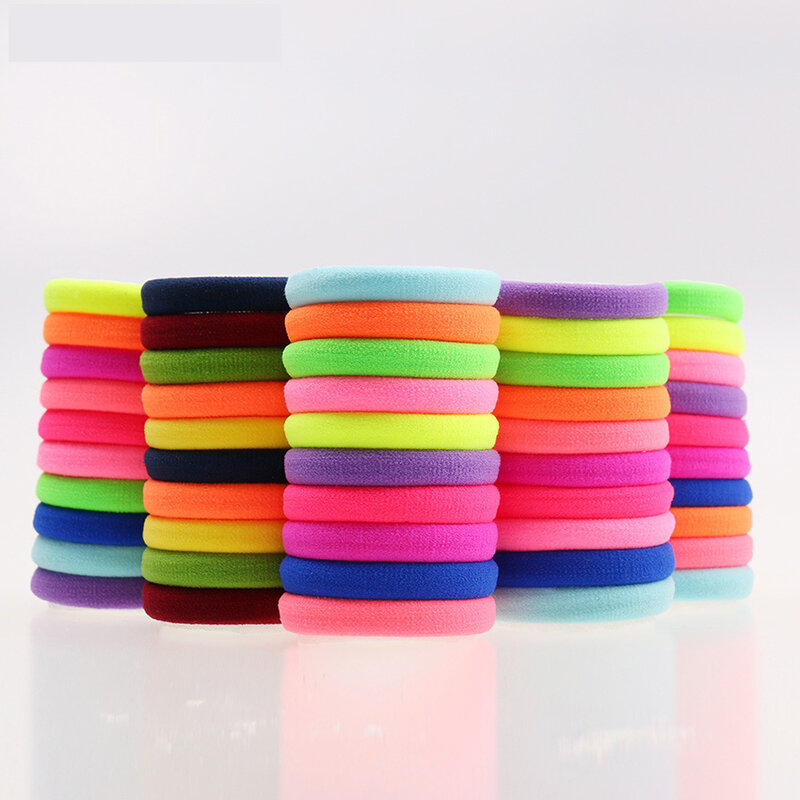 20 pçs/lote doce fluorescência colorido suportes de cabelo alta qualidade bandas de borracha elásticos cabelo acessórios menina feminino gravata goma