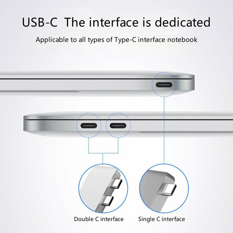 منفذ USB 3.1 نوع-C إلى محول HDMI متوافق مع 4K Thunderbolt 3 USB C Hub مع Hub 3.0 TF قارئ SD فتحة PD لـ MacBook Pro/Air