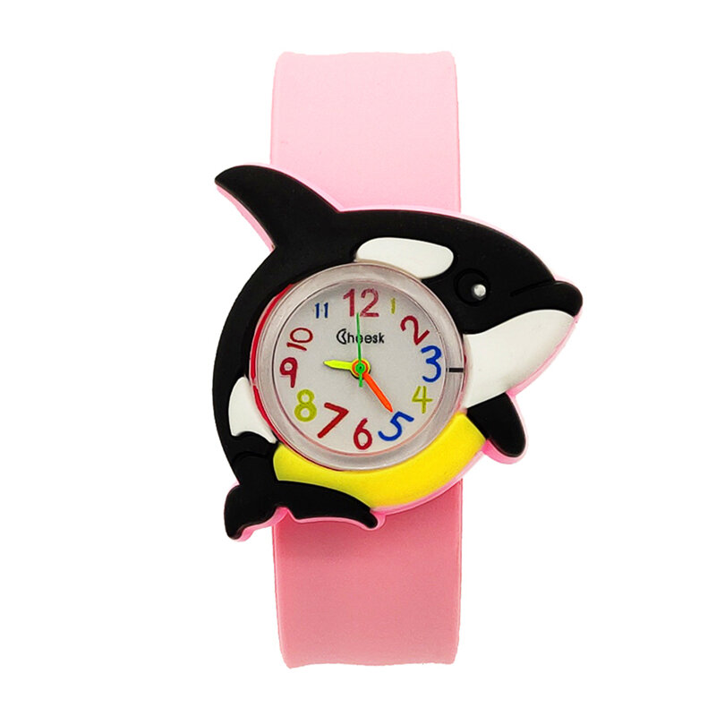 Relógio baleia oceano para crianças, relógio infantil de quartzo, brinquedos para bebês meninos e meninas
