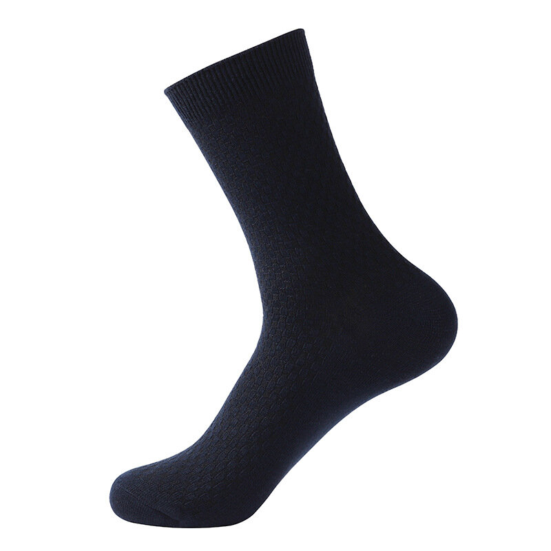 RZHBRO 10คู่ถุงเท้าผู้ชายถุงเท้าเส้นใยไม้ไผ่ผู้ชาย Breathable การบีบอัดถุงเท้ายาวธุรกิจชายถุงเท้าขน...