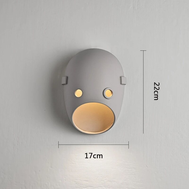 Lampu Dinding Wajah Tersenyum Led Kepribadian Modern Lampu Kamar Tidur Kreatif Lampu Hias Ruang Keluarga Koridor Tangga Ruang Makan