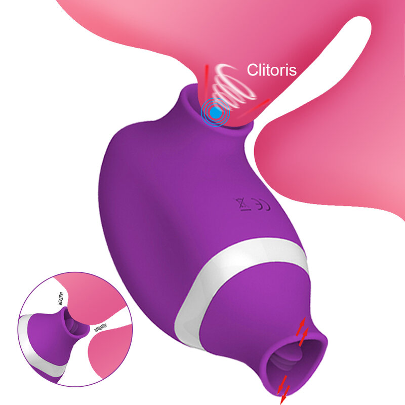 Clit Vibrator Voor Vrouwen Clitoris Krachtige Sucker Tong Likken Stimulator Orale Pijpbeurt Kutje Sex Machine Toys Goederen Voor Volwassenen