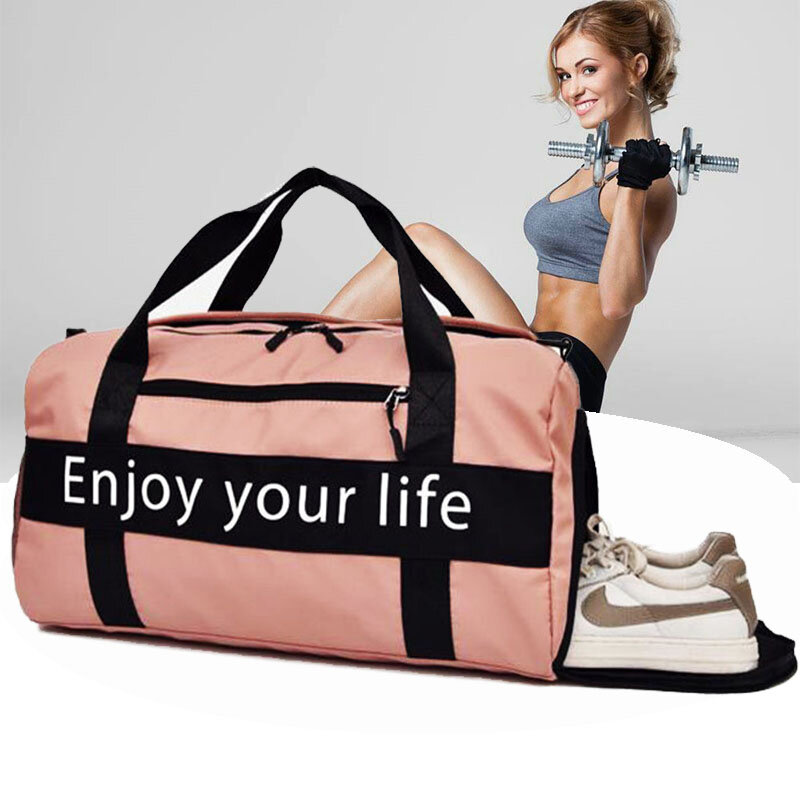 Torba podróżna dla kobiet mężczyźni nylonowa wodoodporna torba na siłownię niezależna pozycja buta przechowywanie bagażu torebka Outdoor fitness sportowy