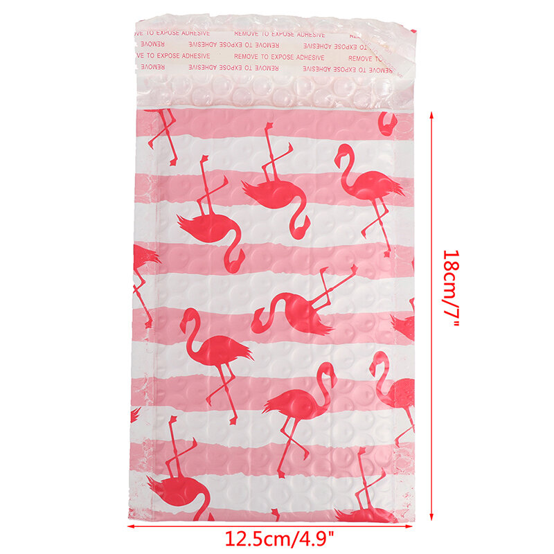 Enveloppes de courrier à bulles en forme de flamant rose, 125x180mm/5x6 pouces, sachet d'expédition à fermeture automatique, 10 pièces
