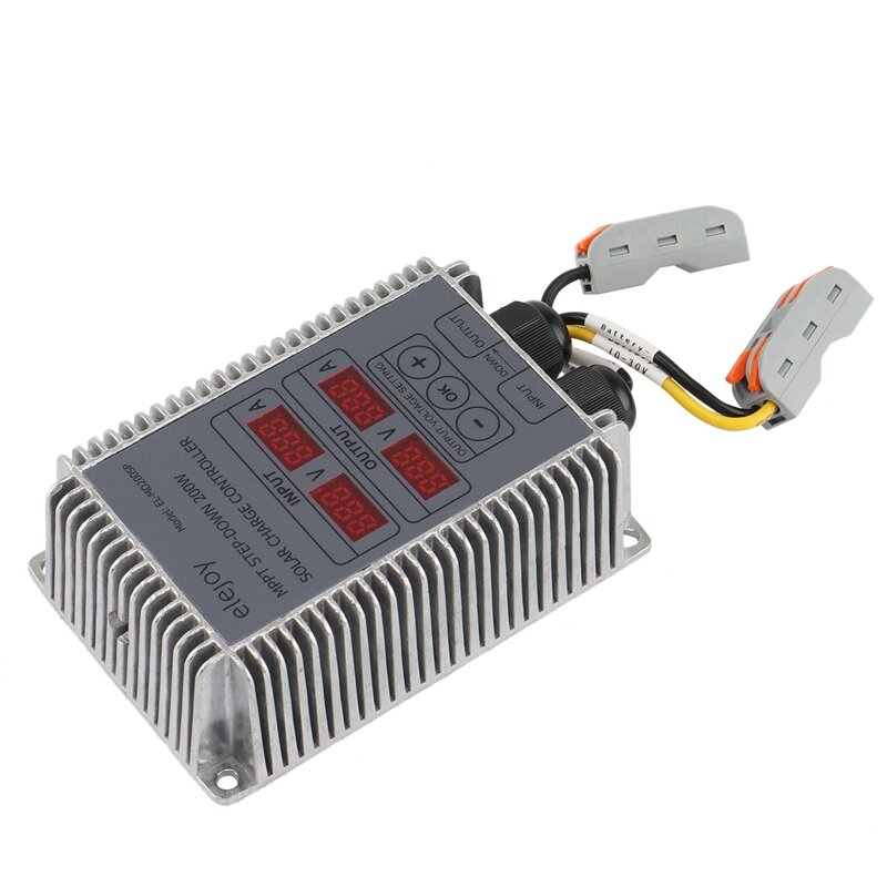MPPT-controlador de carga de batería Solar, dispositivo de seguimiento en tiempo Real, pantalla LED, voltaje de salida