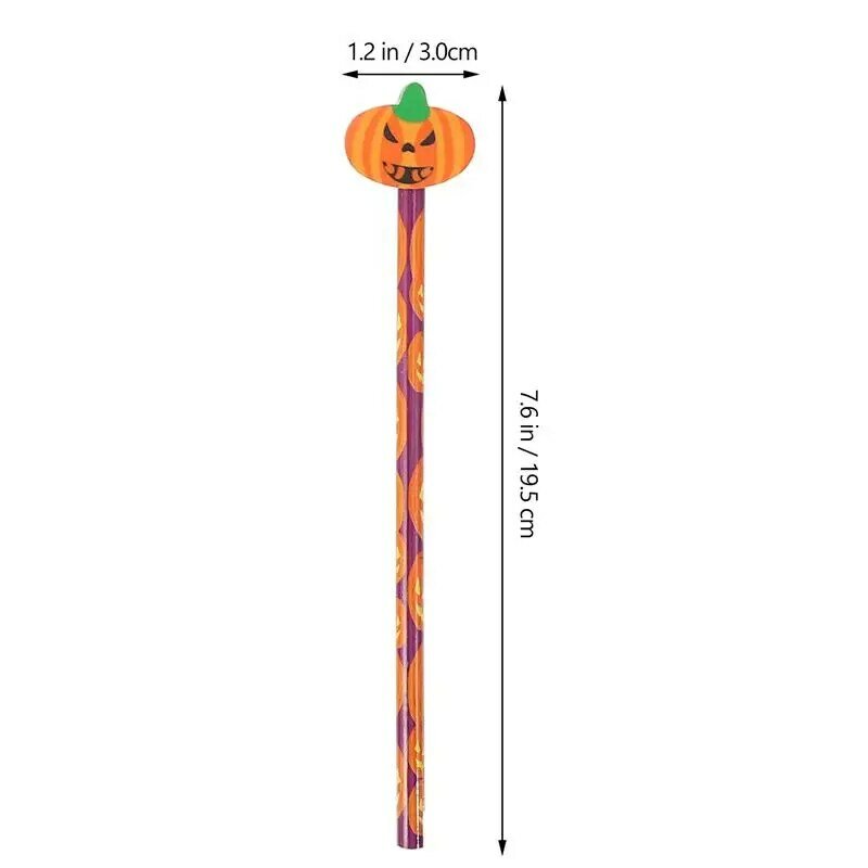 Lápices de dibujo escolar para Halloween para niños, lápices de dibujo y lápiz para escribir (colores aleatorios), 24 Uds.