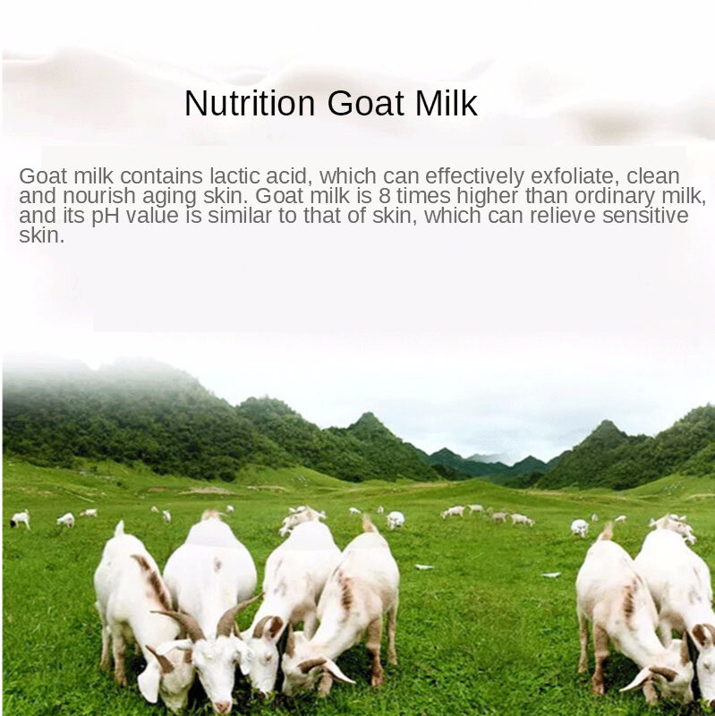 Jabón de seda de leche de cabra hecho a mano, encoge los poros, tratamiento antiacné, Aceite hidratante, elimina los ácaros, limpiador facial, 80g