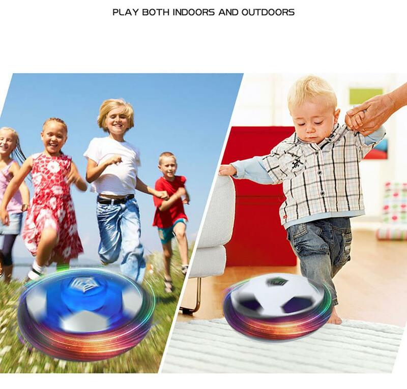 Juguetes de fútbol con luz LED, productos de fútbol, disco de juguete con parachoques de espuma para interiores, juguetes de fútbol para niños con colisión suspendida
