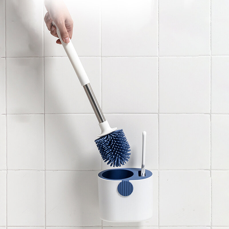 Izefs multifuncional escova de toalete para casa wall-mount escova de limpeza para toalete sem saída ferramenta de limpeza acessórios do banheiro
