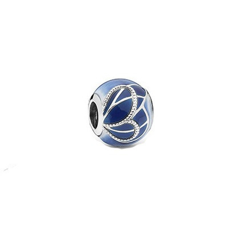 Pulseira acessórios série azul zircon strass pandora charme prata 925 grânulo pulseira é um presente de jóias diy feminino