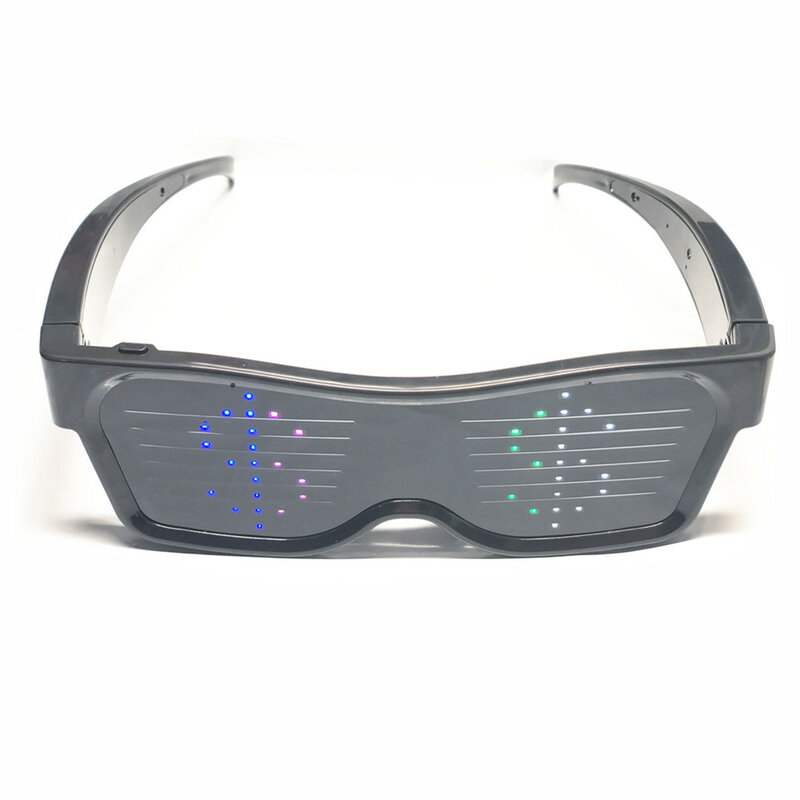 Gafas de luz LED con Flash para fiesta, lentes con Control por aplicación, Bluetooth, carga USB, texto programable en varios idiomas, animación, decoración de fiesta