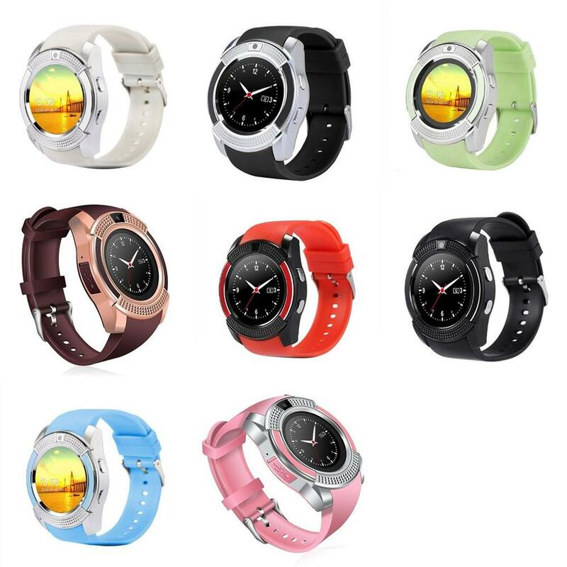 Colorful V8 Smart Wireless Watch Waterproof Sports Smartwatch Touch Screen with Camera SIM Card Slot Waterproof Smart Watch