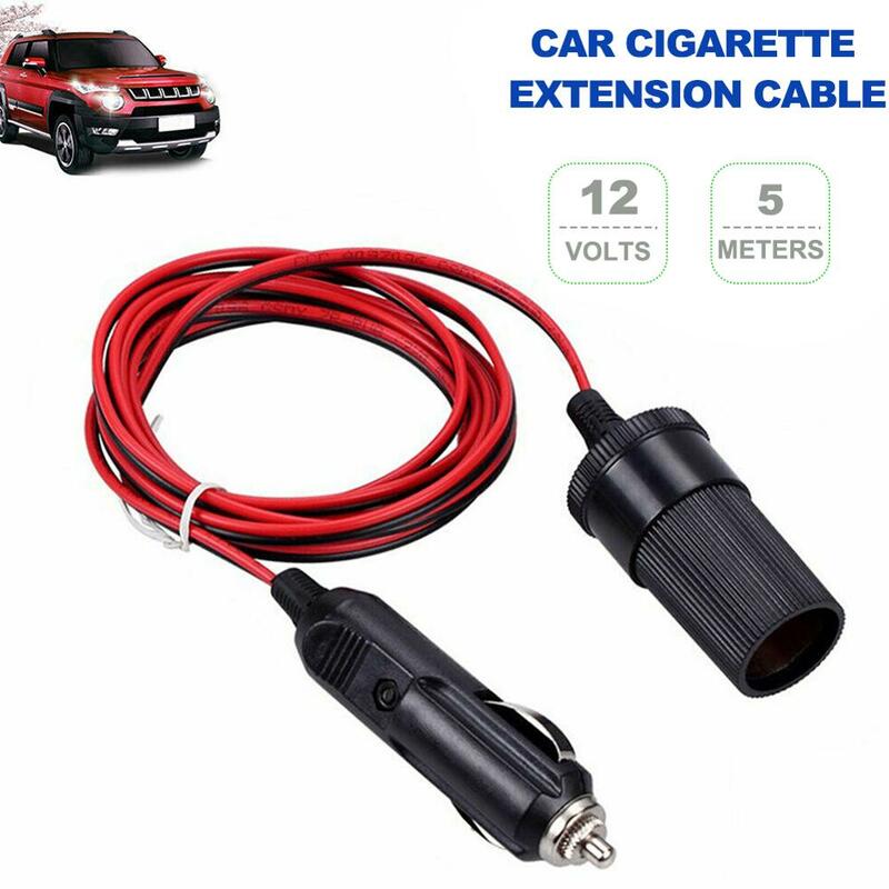Allume-cigare de voiture 5 mètres 12V/3A, câble d'extension, prise de chargeur, accessoires de voiture