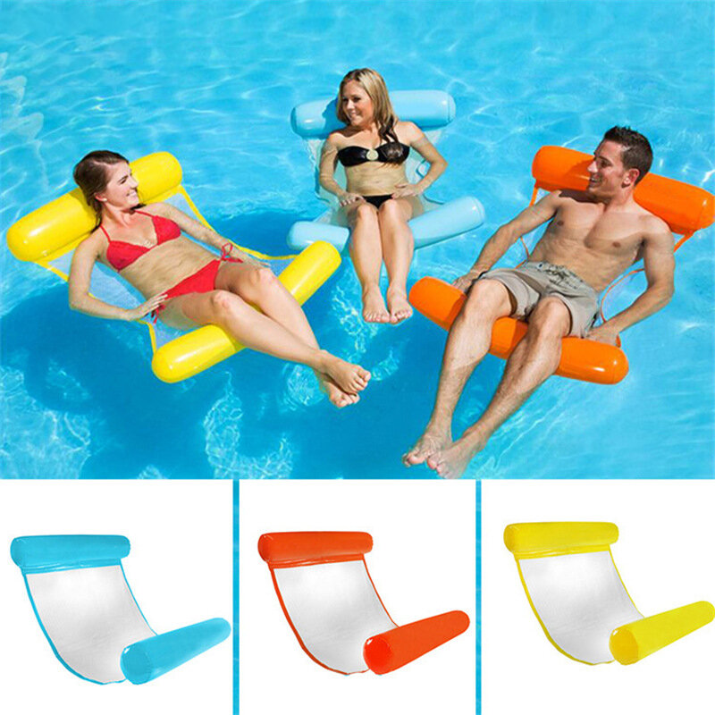 NEW Water hammock recliner inflatable floating Swimming Mattress sea swimming ring Pool Party Toy lounge bed for swimming