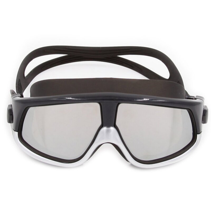 Óculos de natação anti-neblina uv de alta definição, óculos grande de silicone para natação, galvanização, moda de mergulho polarizado, unissex