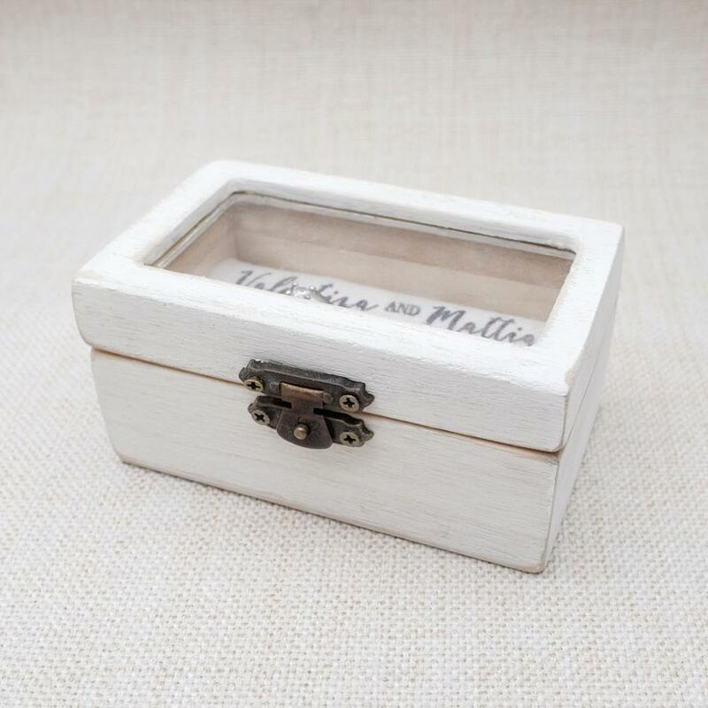 Anel de casamento personalizado, suporte de anel de madeira rústico personalizado, caixa portadora de anel, caixa de noivado