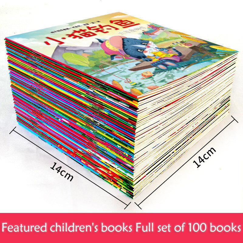 100 libri bambini Bedtime Story Picture Phonetic Version 0-8 anni genitore-figlio Early Education Comic Livres Libro