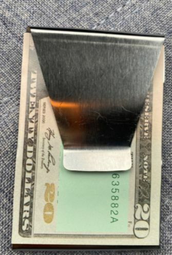 SANWOOD Folder ze stali nierdzewnej Folder dwustronny portfel etui wąski klips na pieniędze geld klipp portfel z klipsem mężczyźni portmonetka деньги