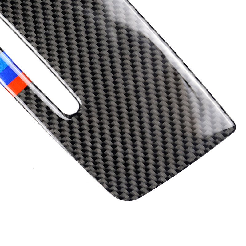 Caja de almacenamiento de fibra de carbono para coche, embellecedor de Panel, pegatina decorativa para BMW Serie 3, E90, E92, E93, 2005-2012, estilo de coche