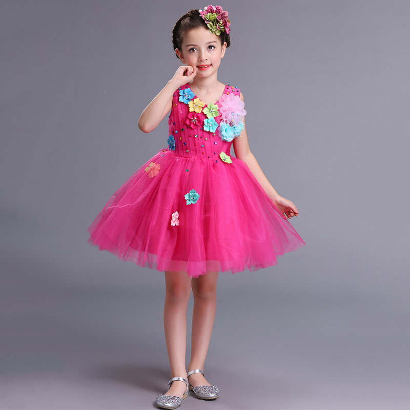 Dans Pakjes Kinderkleding Meisjes Dress Up Costume for Kids Stage Performance Costumes Festival Party Outfit