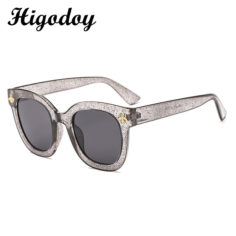 Винтажные Круглые Солнцезащитные очки Higodoy с маленькой Пчелкой для мужчин и женщин, модные привлекательные пластиковые солнцезащитные очк...
