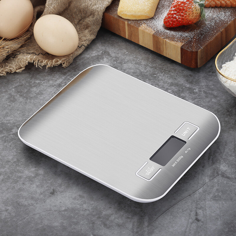 Báscula Digital de acero inoxidable para cocina, balanza electrónica con pantalla LCD de 1g/0,1 oz