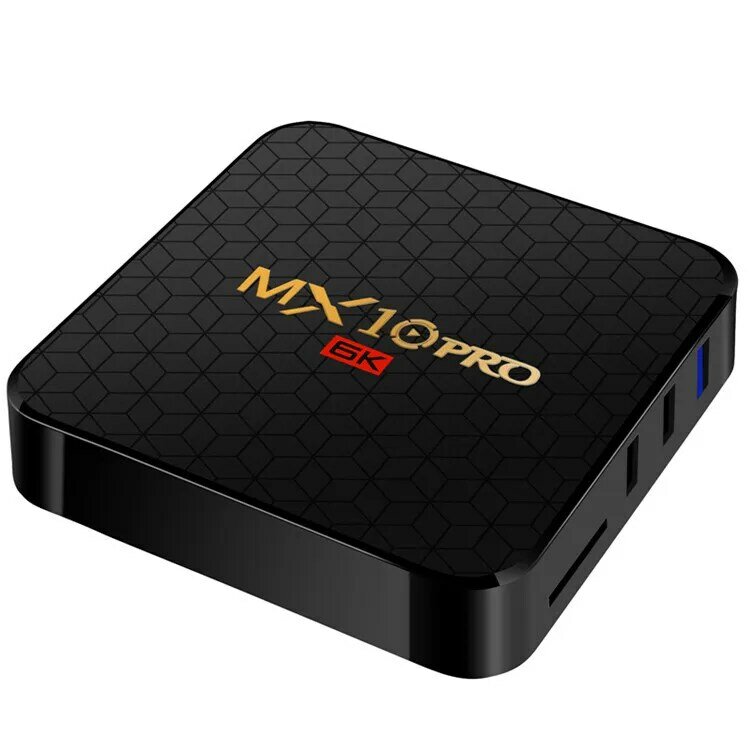 صندوق التلفزيون mx10 برو H6 فك التشفير 4GB + 64GB أندرويد 9.0 6K شبكة HD الذكية مشغل التلفزيون iptv إسبانيا صندوق