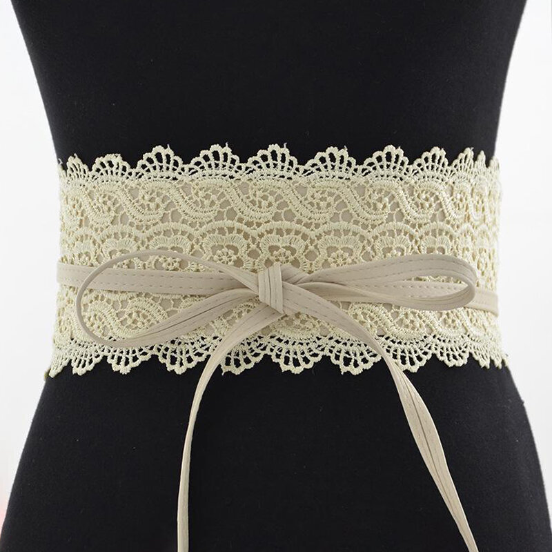 Cintos para mulheres de couro falso laço largo cinto feminino bowknot tecelagem cinto boho cintura banda ceinture cummerbunds