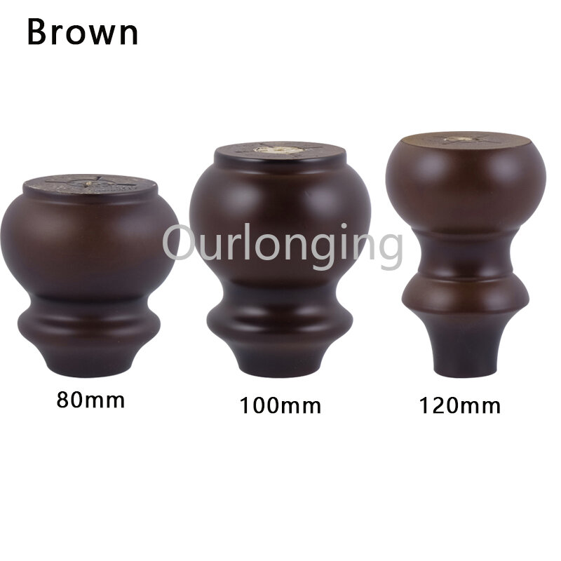 Wood Sofa Legs 8/10/12cm Black Solid Finished Replacement Applicable  wood  furniture legssofa bed cupboard dressing legs