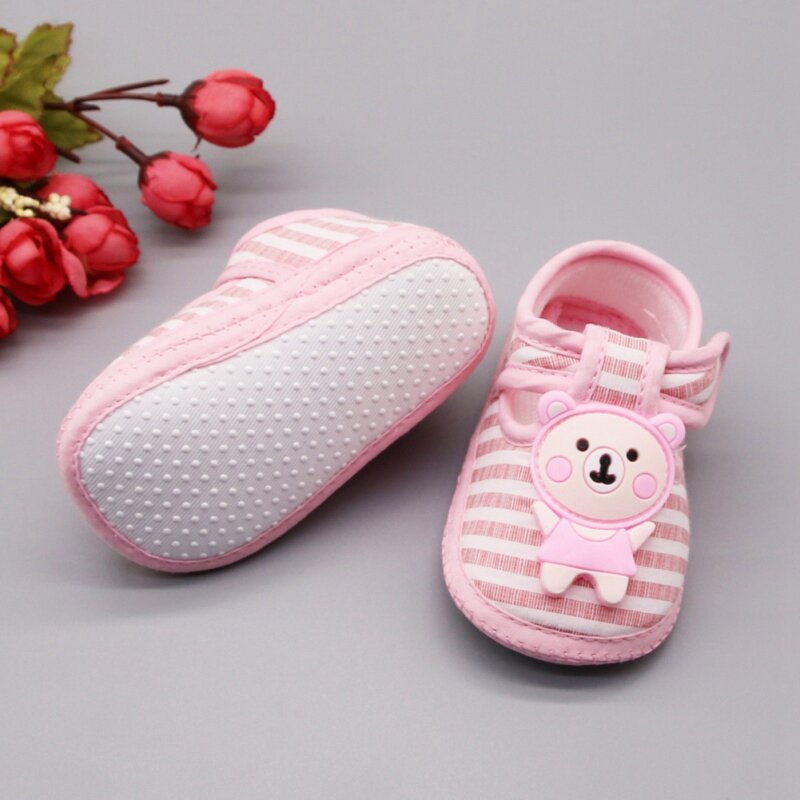Повседневная хлопковая обувь для новорожденных, осенняя полосатая обувь на мягкой подошве для начинающих ходить мальчиков и девочек 0-18 мес...