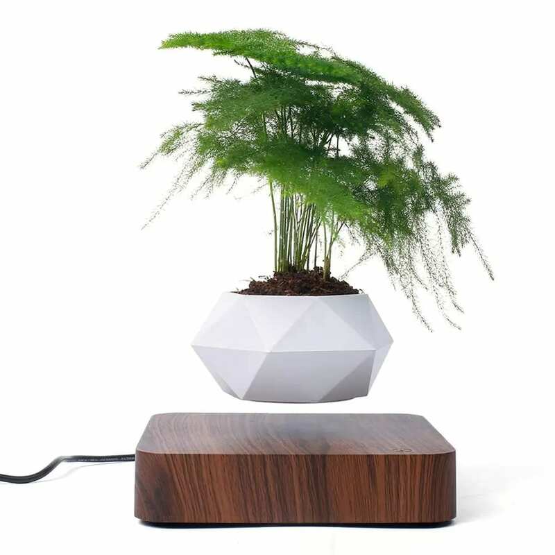 Levitador de ar bonsai rotativo, vaso de flores, suspensão magnética flutuante, vaso de plantas em vaso (sem plantas)