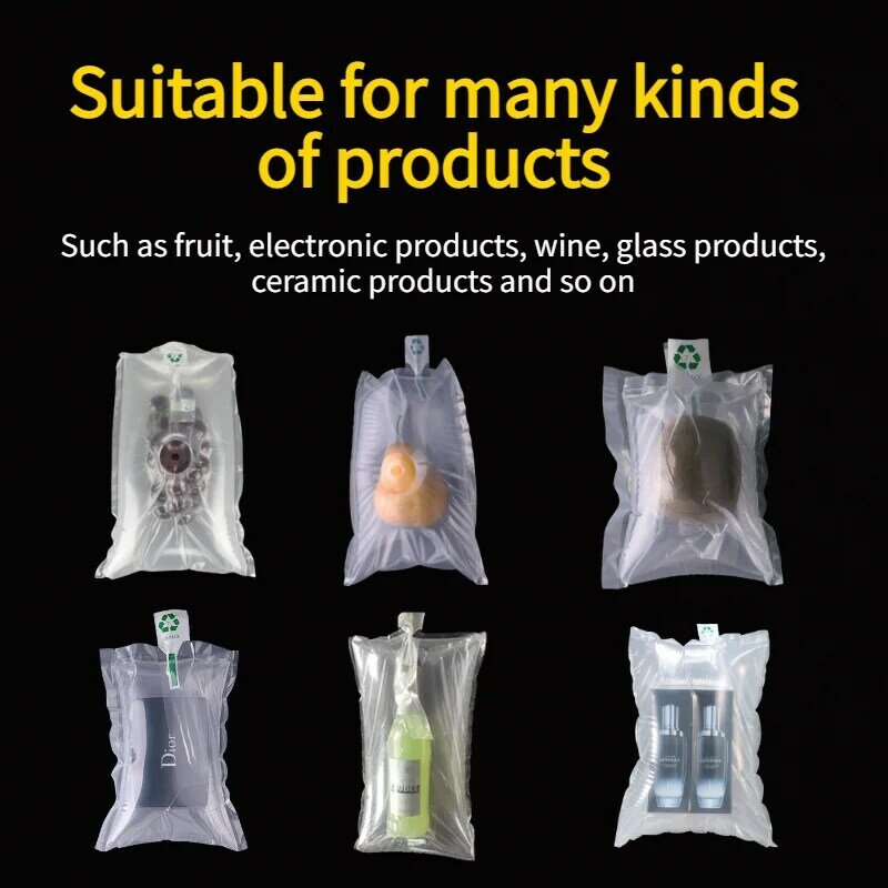 Bolsa inflable de doble capa al vacío, bolsa de burbuja protectora de embalaje de fruta, amortiguación anticaída