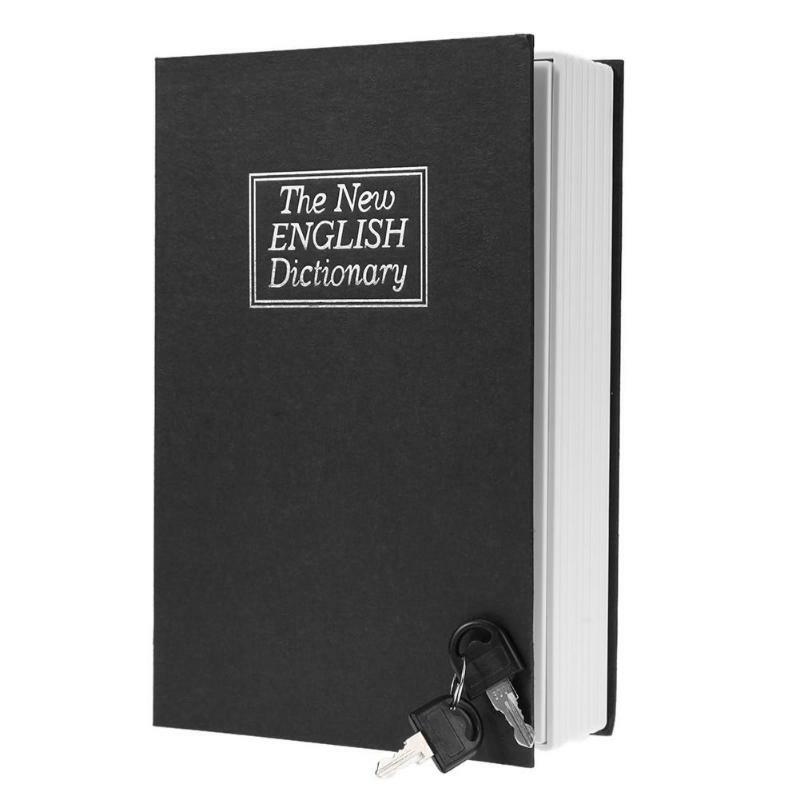 Hucha creativa con forma de diccionario inglés, caja de ahorro de dinero, Caja de Ahorro de monedas con llave, libro seguro