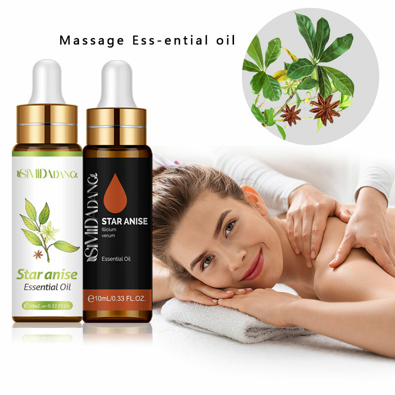 10Ml Steranijs Olie Massag Hydraterende Haarverzorging Nagelriemolie Aromatische Oliën Borstvergroting Verstevigende Huid Essentiële Oliën