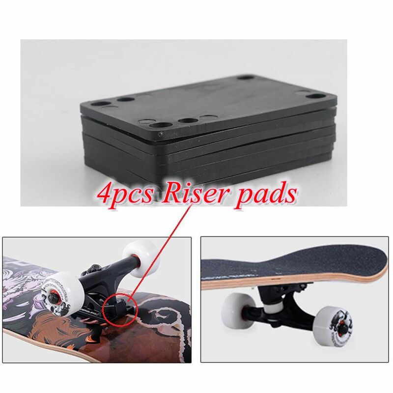 Skateboard Riser Pads Shock Pad longboard bulloni ruota viti dadi Hardware Skateboard Cruiser accessorio ruota