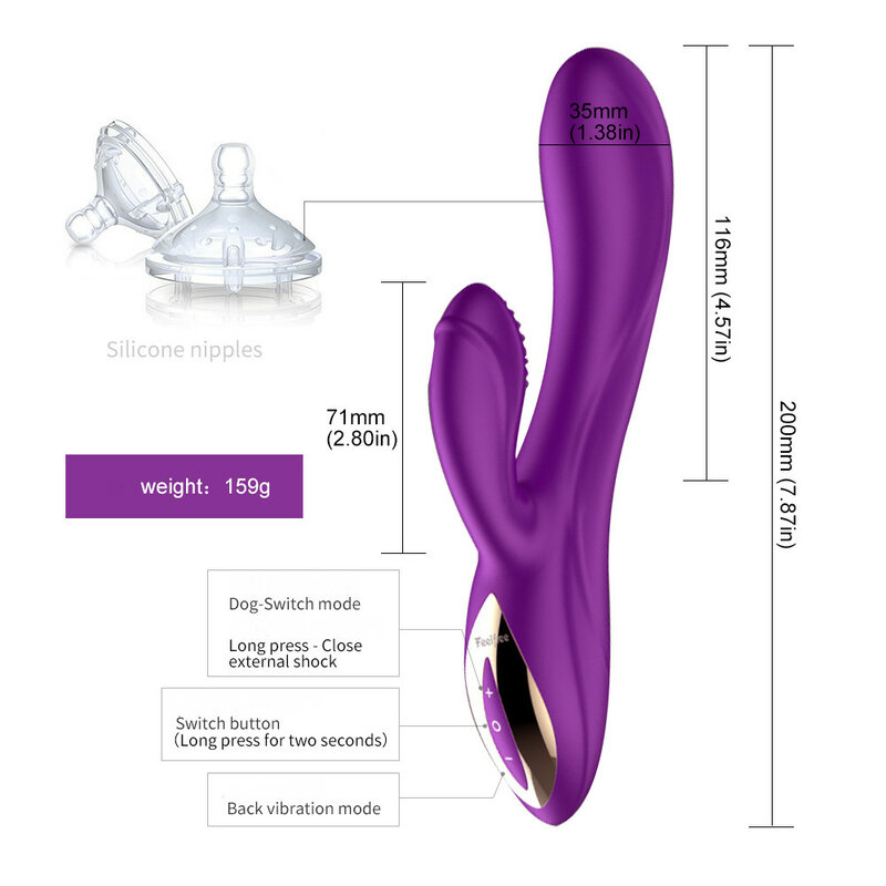 Królik wibrator zabawki erotyczne dla kobiet 10 prędkości G Spot Dildo silikonowy wibrator wodoodporny stymulator łechtaczki masażer waginy