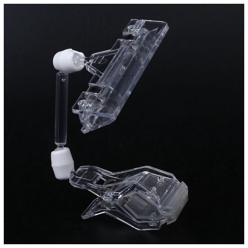 6.5 "Hoogte Transparante Plastic Dubbele Clips Verstelbare Teken Kaart Display Houder