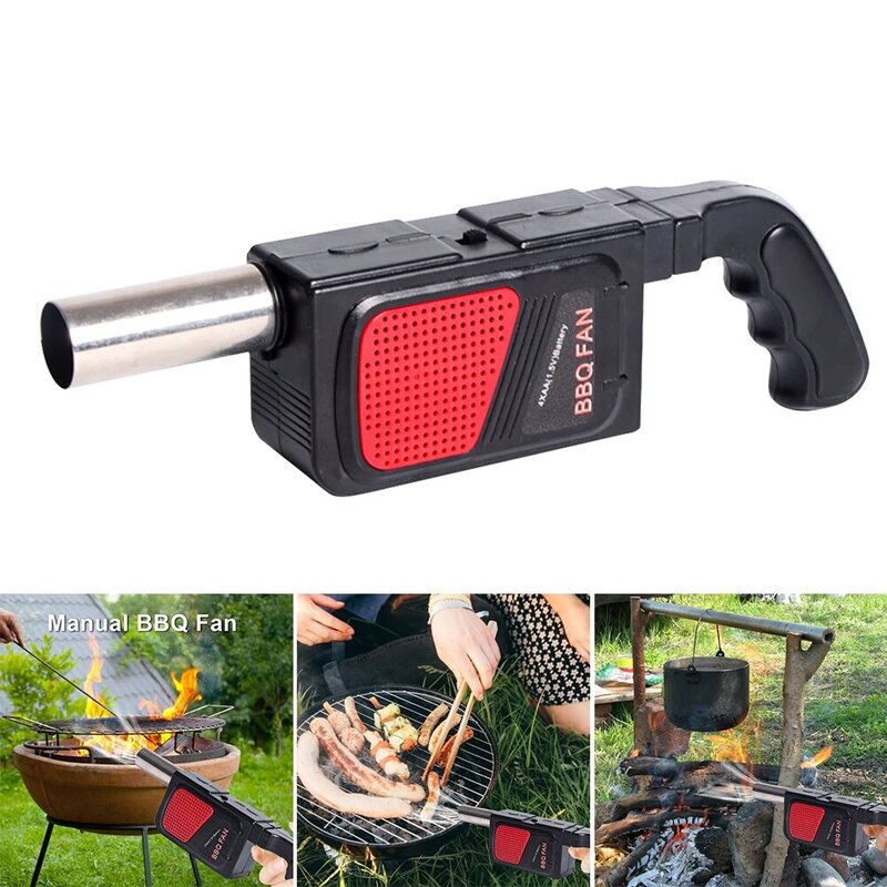 BBQ ventilatore elettrico portatile ventilatore per Barbecue soffietto per Barbecue campeggio esterno Picnic Grill strumento di cottura senza batteria