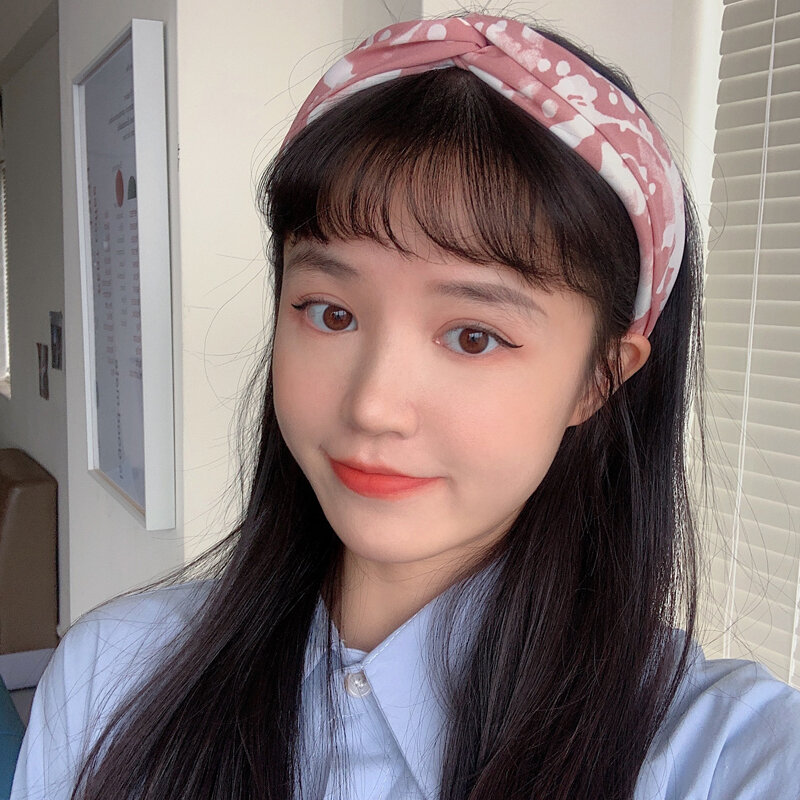 2021ใหม่อินเทอร์เน็ต Celebrity Face Wash Headband Headwear เกาหลี Mori Girl Headband All-Match ง่ายผู้หญิง Headwear สำหรับ going