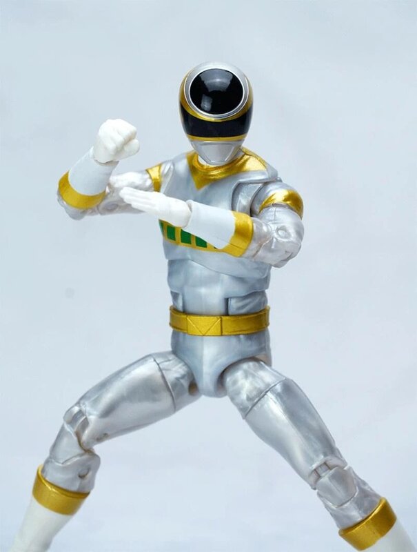 Nuova collezione di fulmini Hasbro Power Rangers potente morfina nello spazio Silver Ranger Action Figures collezione di modelli giocattoli regali