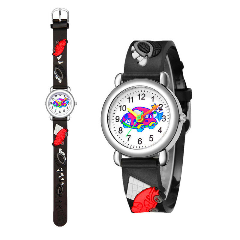 Relógio infantil supercar de silicone, relógio esportivo de alta qualidade para crianças, meninos e meninas, estudantes